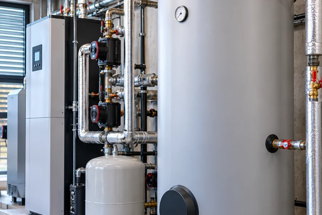 Installation de production d’eau chaude sanitaire dans un bâtiment tertiaire