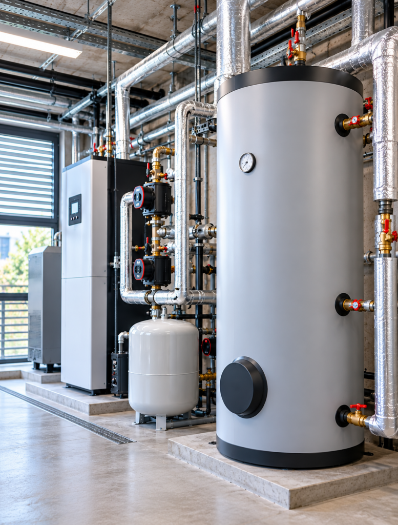 Installation de production d’eau chaude sanitaire dans un bâtiment tertiaire